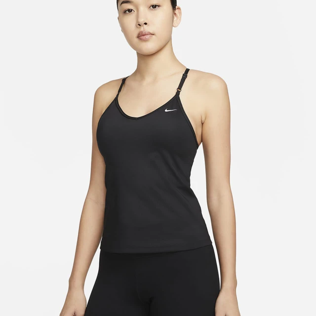 【NIKE 耐吉】速乾 運動 內衣式背心 訓練 AS W NK INDY BRA TANK 女款 黑(DX0031010)