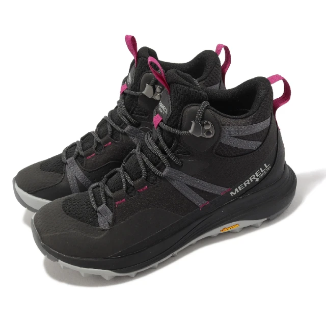 【MERRELL】登山鞋 Siren 4 Mid GTX 女鞋 黑 桃紅 防水 越野 戶外 郊山(ML037282)