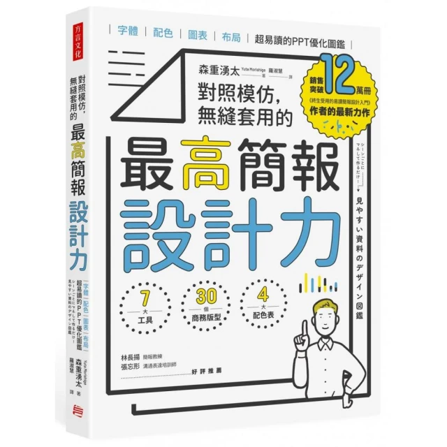 對照模仿，無縫套用的最高簡報設計力：字體、配色、圖表、布局，超易讀的PPT優化圖鑑