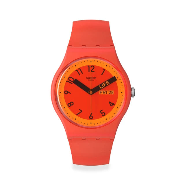 【SWATCH】New Gent 原創系列手錶 PROUDLY RED 男錶 女錶(41mm)