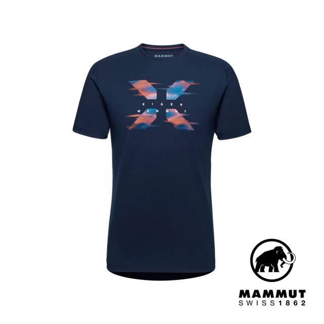 【Mammut 長毛象】Trovat T-Shirt Light Fader Men 防曬機能短袖T恤 夜藍 男款 #1017-09865