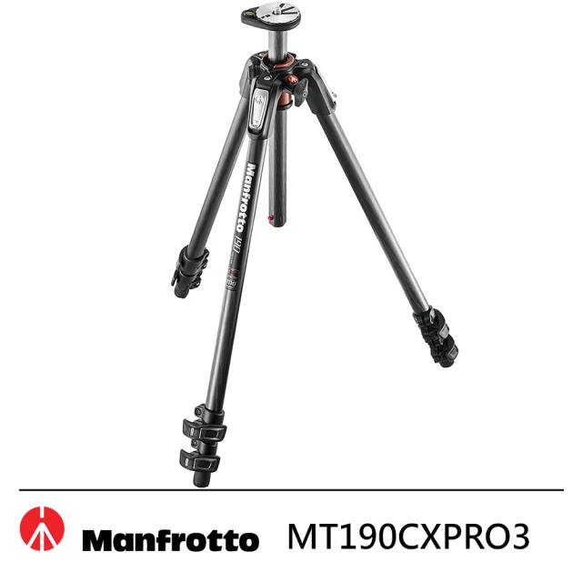 【Manfrotto 曼富圖】MT190CXPRO3 新190系列碳纖維三節腳架