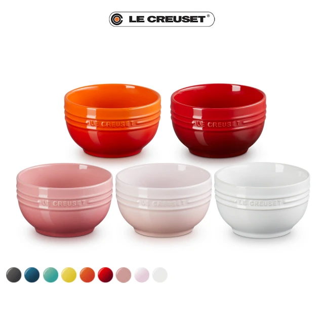 【Le Creuset】瓷器輕虹霓彩系列湯碗500ml(9色選1)
