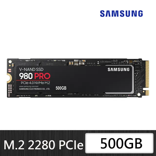 SAMSUNG 三星】980 PRO 500GB NVMe M.2 2280 PCIe Gen 4x4固態硬碟(MZ