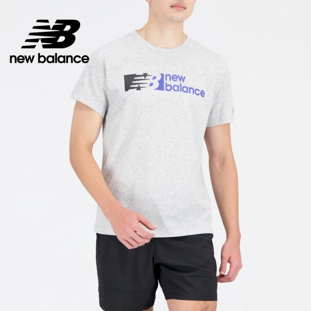 【NEW BALANCE】NB 吸濕排汗短袖上衣_男性_灰色_AMT11071GRR(亞版 版型正常)