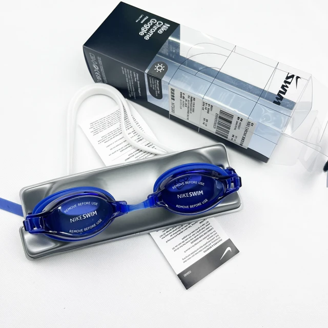 NIKE 耐吉【NIKE 耐吉】CHROME 訓練型泳鏡 藍 無度數(NESSD127494)