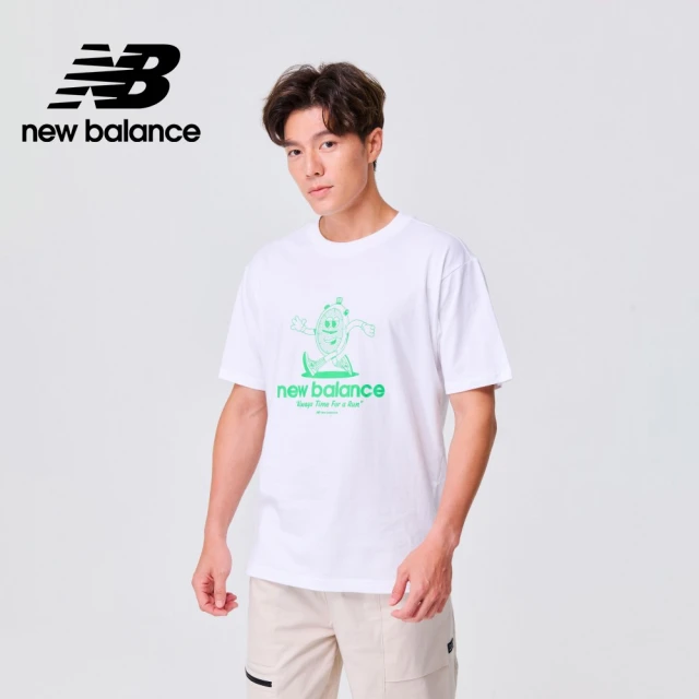 【NEW BALANCE】NB 趣味插圖短袖上衣_男性_白色_AMT31563WT(亞版 版型正常)