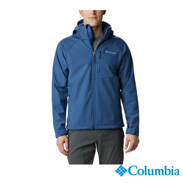 Columbia 哥倫比亞【Columbia 哥倫比亞】男款-Cascade Ridge防潑水防小雨軟殼立領外套-墨藍(UWE32410IB)
