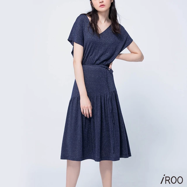 iROOiROO 舒適修身女人時尚短袖洋裝
