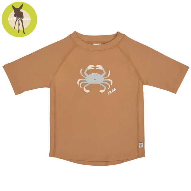 Lassig【Lassig】嬰幼兒抗UV短袖泳裝上衣-焦糖螃蟹(2023款式)