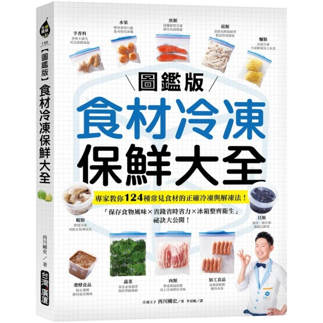 【圖鑑版】食材冷凍保鮮大全：專家教你124種常見食材的正確冷凍與解凍法！「保存食物風味X省錢省時省力X冰