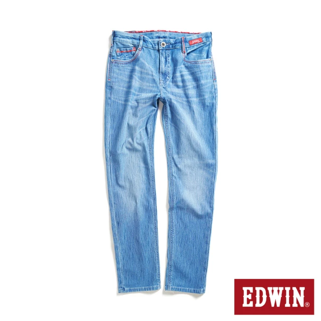 EDWIN【EDWIN】男裝 加大碼-東京紅360°迦績彈力機能小直筒牛仔褲(石洗藍)