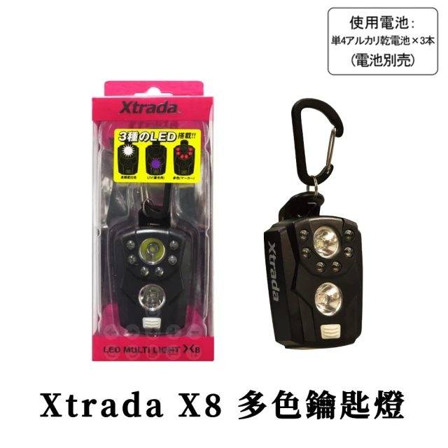 RONIN 獵漁人」Xtrada X8 多色造型鑰匙燈(戶外釣魚露營燈夜光燈三合一