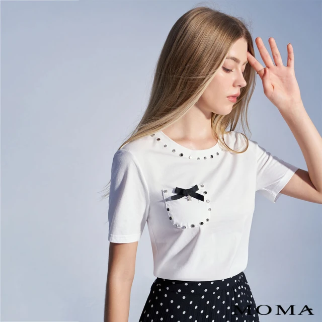 【MOMA】星星鉚釘裝飾T恤(兩色)