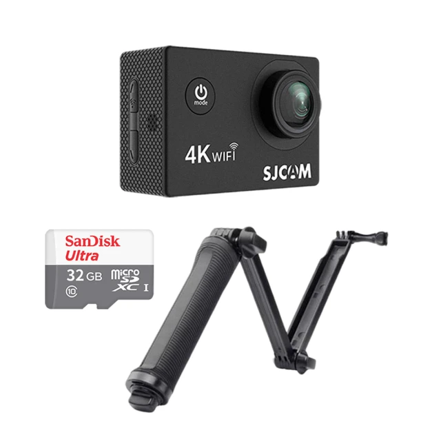 Mr.U 優先生 SJCAM SJ4000 AIR WiFi 三向自拍組 4K 運動攝影機 行車記錄器(贈32G+三向桿)