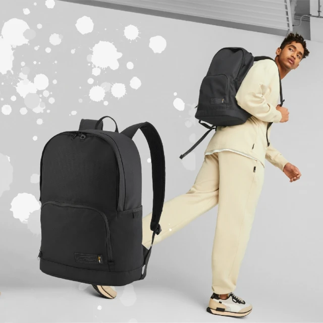 PUMA 包包 Axis Backpack 男女款 黑 全黑 抗撕裂 後背包 雙肩背 筆電包(07966801)