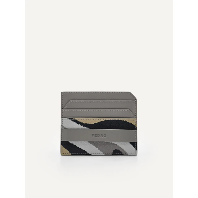 PEDRO 皮革雙折零錢包-黑色/灰褐色(小CK高端品牌 送