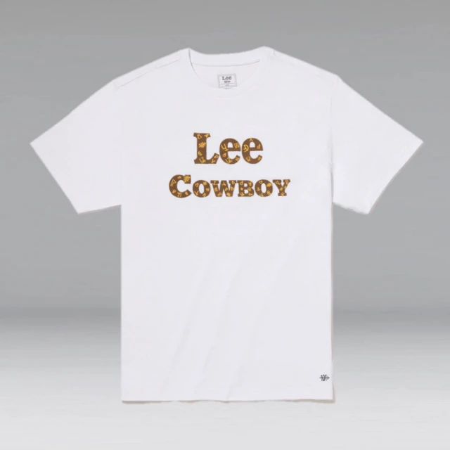 LeeLee COWBOY貼布繡 男款 短袖T恤-氣質黑 / 舒適版型(101+ 系列)