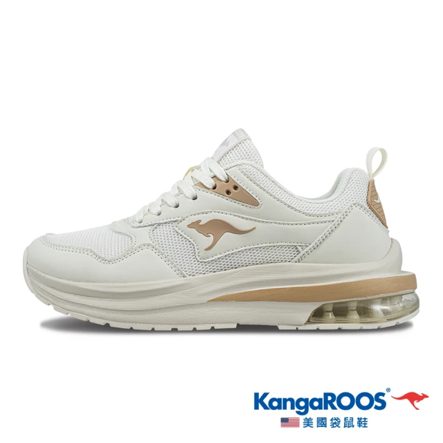 KangaROOS 女 CAPSULE 2 太空科技氣墊跑鞋 運動鞋 休閒鞋(米-KW32271)