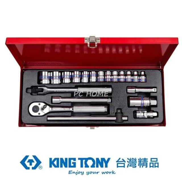 KING TONY 金統立 專業級工具20件式3/8 三分 DR.十二角套筒扳手組(KT3020MR10)
