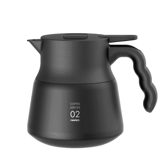 HARIO V60不鏽鋼保溫咖啡壺PLUS–黑色 600ml(VHSN-60-B)