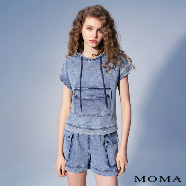 MOMA 俏皮女孩單寧休閒上衣(藍色)