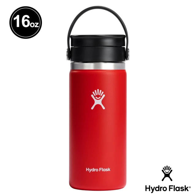 Hydro Flask 16oz/473ml 寬口旋轉咖啡蓋保溫瓶(棗紅色)