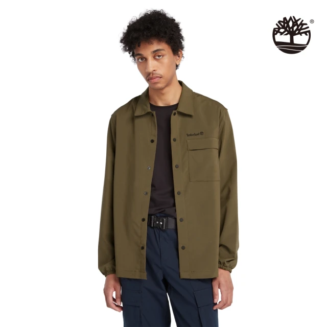 Timberland 男款深綠色長袖襯衫外套(A2JJRA58)