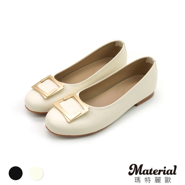 MATERIAL 瑪特麗歐MATERIAL 瑪特麗歐 女鞋 包鞋 MIT金屬方扣平底包鞋 T5497(包鞋)