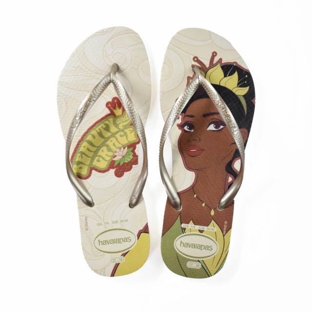 havaianas 哈瓦仕havaianas 哈瓦仕 女鞋 SLIM PRINCESAS系列 米 型號：00201(巴西品牌、巴西拖鞋、人字拖、夾腳拖)