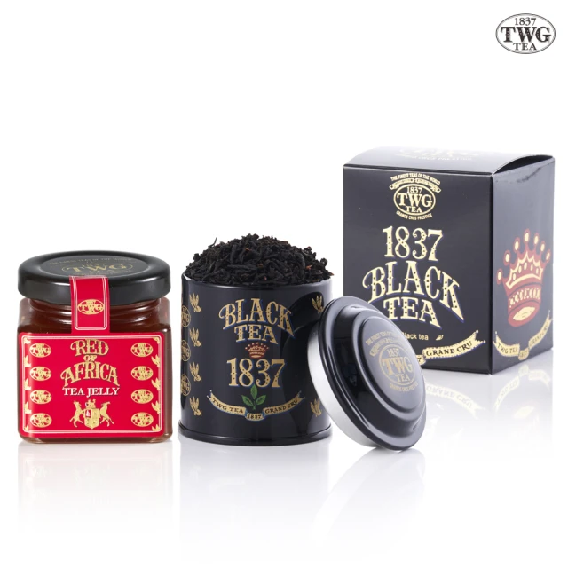 TWG Tea 迷你茶罐果醬雙入禮物組(1837黑茶20g/罐+非洲紅茶果醬)