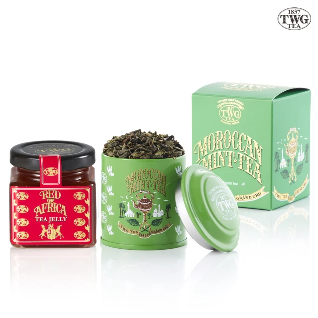 TWG Tea 迷你茶罐果醬雙入組(摩洛哥薄荷綠茶20g/罐+非洲紅茶果醬)