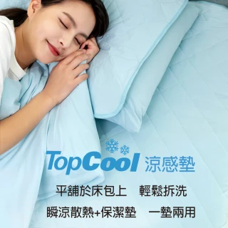 【Tonia Nicole 東妮寢飾】TopCool冰紗感凍涼感保潔墊-三色任選(雙人)