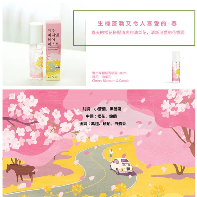 【LE PLEIN】身體髮香噴霧(春-櫻花/夏-白珊瑚/秋-無花果)