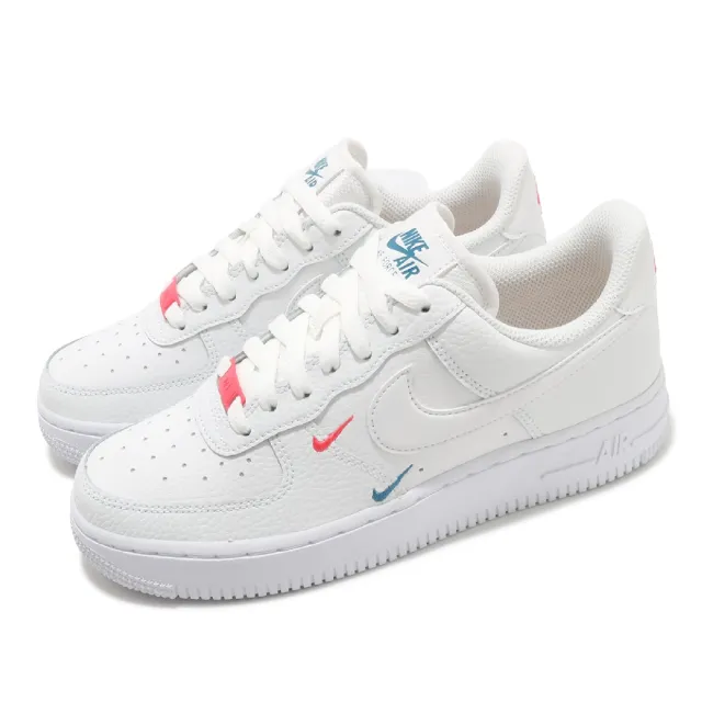 NIKE 耐吉】休閒鞋W Air Force 1 07 女鞋男鞋白紅ESS 小勾彩色立體小勾