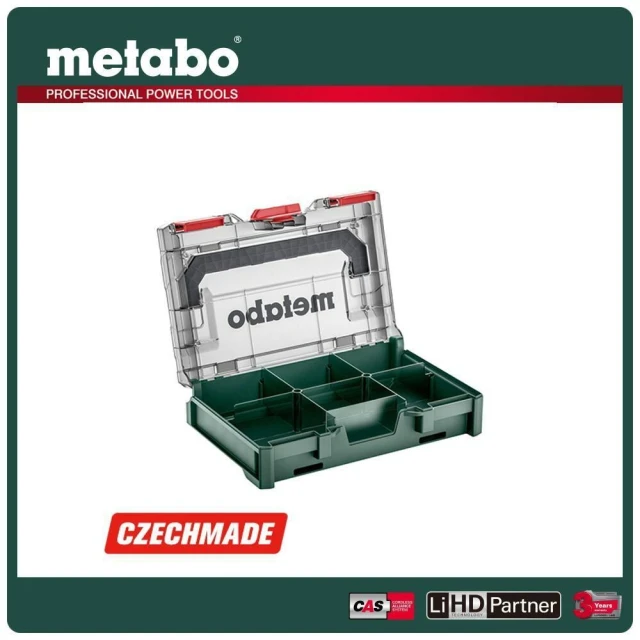 metabo 美達寶 系統組合6格收納盒(metaBOX 63XS Organizer)