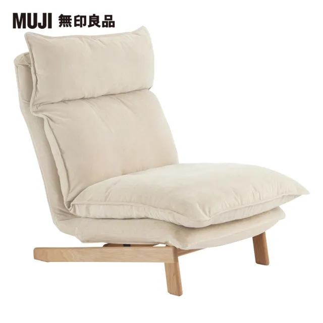 【MUJI 無印良品】高椅背和室沙發/本體/1人座(高椅背和室沙發用套/1人座/水洗棉帆布/原色/大型家具配送)