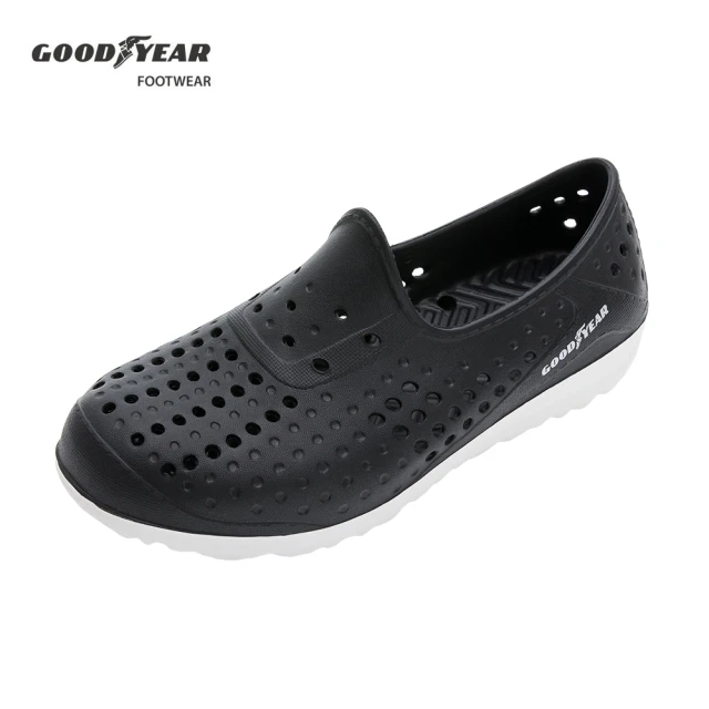 GOODYEAR 固特異 多功能洞洞鞋/男女款 輕量 排水底紋 黑色(GAMP33320)