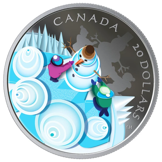 臺灣金拓 白銀銀幣 2019 加拿大神秘的雪日精鑄銀幣