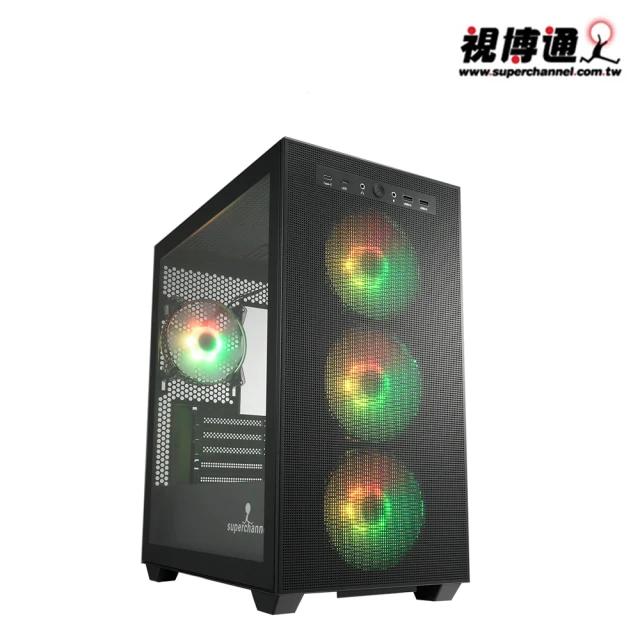 Superchannel 視博通 SAK251{B} M-ATX 電腦機殼(黑色)