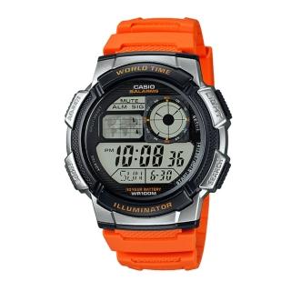 【CASIO 卡西歐】世界地圖電子錶(AE-1000W-4B)