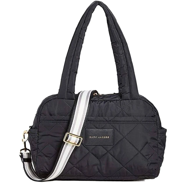 MARC JACOBS 馬克賈伯 MARC JACOBS THE WEEKENDER 絎縫尼龍手提 斜背托特包 小號 黑色