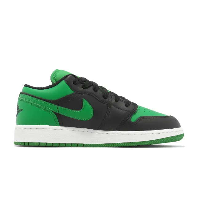 NIKE 耐吉】休閒鞋Air Jordan 1 Low GS 女鞋大童鞋黑綠AJ1 Lucky Green