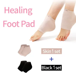 韓國製腳跟修護美足襪(膚色*1+黑色*1)