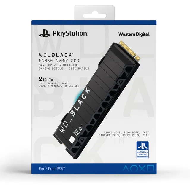 WD 威騰】WD_BLACK SN850 OFFICIALLY LICENSED NVMe SSD FOR PS5 2TB