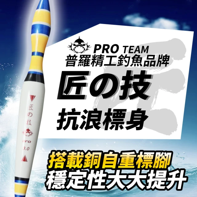 PRO TEAM 匠の技(浮標 磯釣浮標 短標 釣魚浮標 葫蘆浮標 自重浮標 PROTEAM 露營的人)