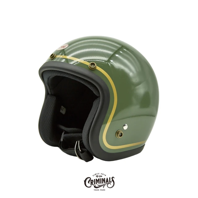 CRIMINALS 庫美諾斯 CMNS 400-TCR 褐綠色 3/4安全帽(3/4安全帽)