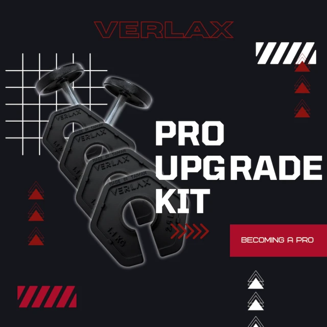 VERLAX 薄型重量片升級包 一組兩支用 內含8片2.5磅啞鈴片與4支加厚卡軸(PRO升級包 PRO UPGRADE KIT)