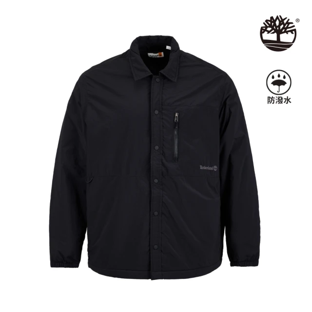 Timberland 男款黑色防潑水抓絨內裡襯衫外套(A2NKZ001)
