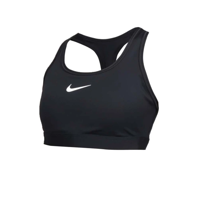 NIKE 耐吉 女中度支撐運動內衣-DRI FIT 韻律 運動背心 BRA 慢跑 訓練 黑白(DX6822-010)